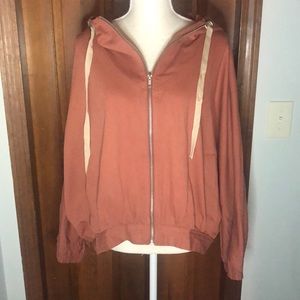 NWOT canvas style Hooded Jacket